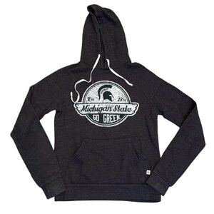 Michigan State Spartans Gray Sweatshirt Hoodie S Go Green